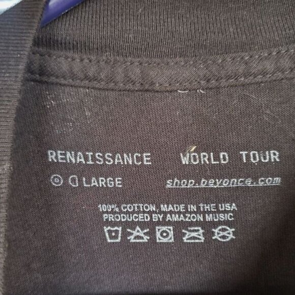 Beyonce Renaissance World Tour 2023 T-Shirt Large Official Merch Cowgirl L Black - Picture 7 of 7
